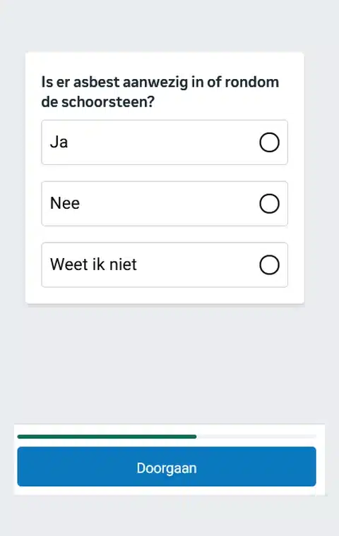 Leadformulier van Dakwerk Nederland: is er asbest aanwezig in of rondom de schoorsteen?